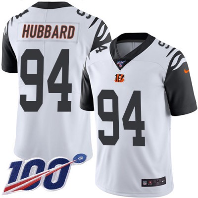 Nike Cincinnati Bengals #94 Sam Hubbard White Men's Stitched NFL Limited Rush 100th Season Jersey
